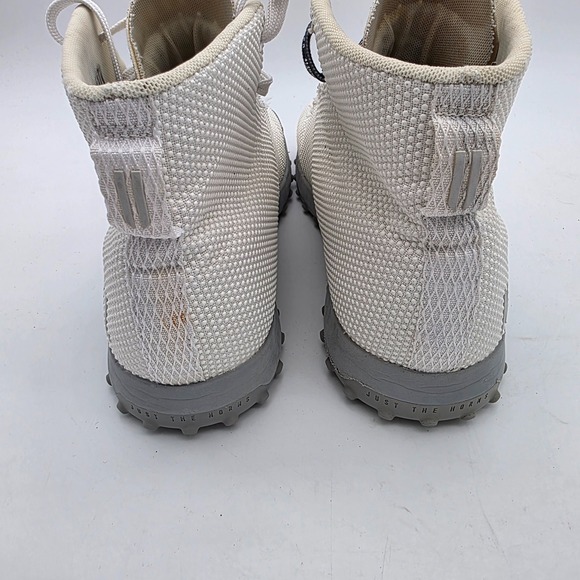 Nobull Womens 8.5 Men 7 Outwork High Top White Athletic Gym Workout Trainer Turf - Picture 4 of 9